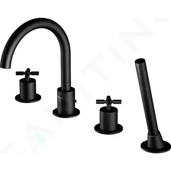 Vodovodní baterie Steinberg 250 Baterie na okraj vany, 4-otvorová instalace, matná černá, 250 2400 S