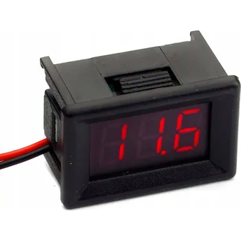 Digitální voltmetr do 30V DC LED červený 0.36" panelový automobilový