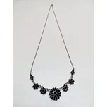 Stříbrný rhodiovanýný náhrdelník s českými granáty