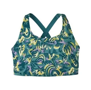 Podprsenka Patagonia Shadowlite High-Impact Adjustable Bra Wild Botanist: Wetland Blue zelená M