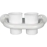 Aqualine WHITE LINE držák kelímků, bílá