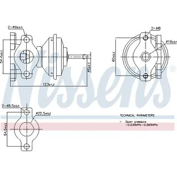 Ventil palivového systému AGR-Ventil NISSENS 98471