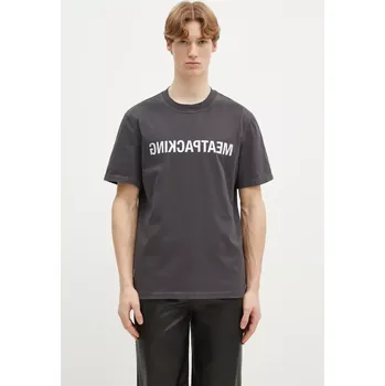 Pánské tričko Bavlněné tričko Helmut Lang Meatpacking T.Mal Lt, M, šedá, 90X