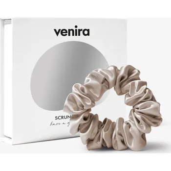 Venira - VENIRA scrunchie hedvábná gumička, karamelová