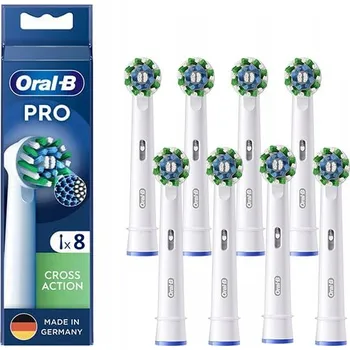 Náhradní hlavice k elektrickému kartáčku Oral-B EB 50-8 Cross Action bílá náhradní kartáček 8 ks