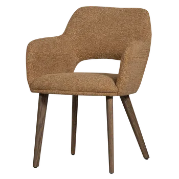 Jídelní židle WOOOD Jídelní židle MURAT žlutá se dřevěnými nohami