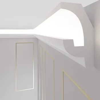 Obraz Stropní lišta OL-25 – Výška 14 cm, maskovací LED lišta na garnýž