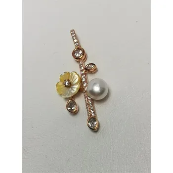 Přívěsek Stříbrný přívěs červeně zlacený