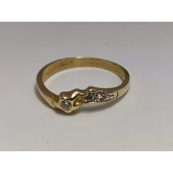 Prsten Zlatý dámský prsten se zirkony