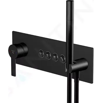 Vodovodní baterie Steinberg 390 Baterie pod omítku pro 4 spotřebiče, s tělesem, matná černá, 390 2242 2 S