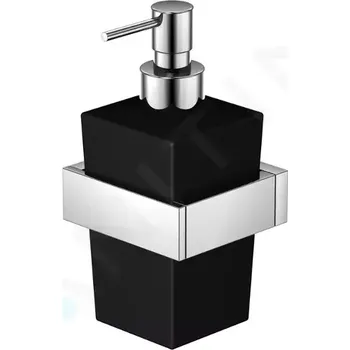 Dávkovač mýdla Steinberg 460 Dávkovač mýdla s držákem, černé sklo/chrom, 460 8002