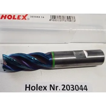 Příslušenství k frézce TK fréza válcová čelní čtyřbřitá - 10x22 mm, typ 203044, Holex, obrábění HPC (HPC - vysoce výkonné obrábění. Povrch TiXSi.Tvrdokov, slinutý karbid)