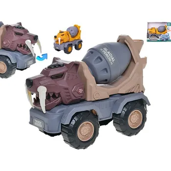 autíčko Auto stavební míchačka/šavlozubý tygr 24 cm pohyblivé části