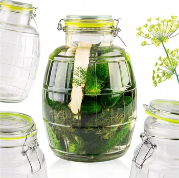 Sklenice Skleněná zavařovací sklenice SuperButelki hermetická 4 l čirá