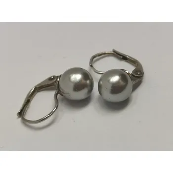 Náušnice Stříbrné naušnice s perlou