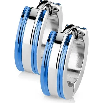 Náušnice Šperky4U Ocelové náušnice - kroužky - OPN1411-B