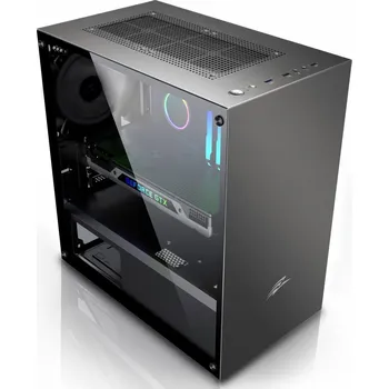 PC skříň EVOLVEO M4/Micro ATX/Transpar./Černá