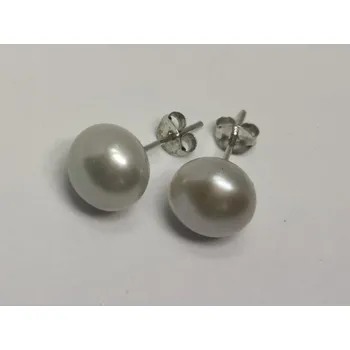 Náušnice Stříbrné naušnice s perlou