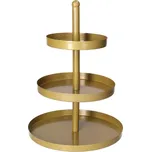 HIT Etažér třípatrový nerez 35 cm zlatá HT-24500465