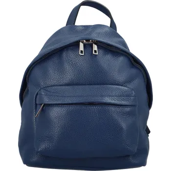 Dámský kožený batoh modrý - Delami Vera Pelle Jeasse modrá