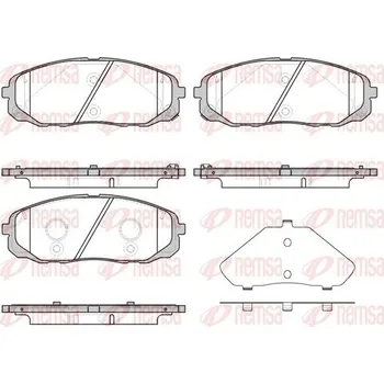Brzdová destička Sada brzdových destiček, kotoučová brzda REMSA 1647.12