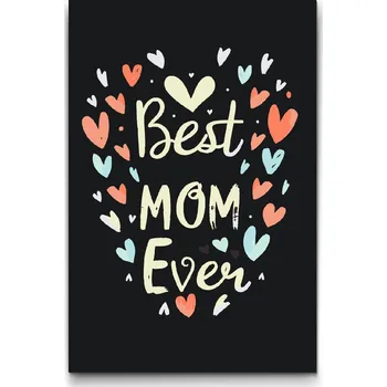 Malování podle čísel - Nejlepší máma Velikost: 40x60cm, Rámování: Pouze srolované plátno