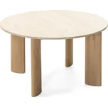 Jídelní stůl Rimley 130 cm z masivu jasan/travertin