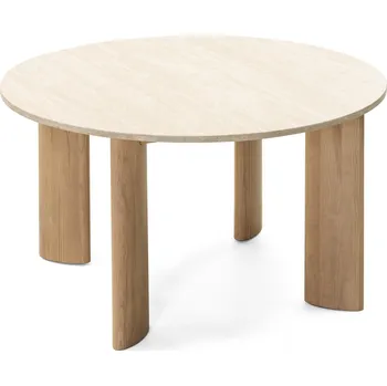 Jídelní stůl Jídelní stůl Rimley 130 cm z masivu jasan/travertin