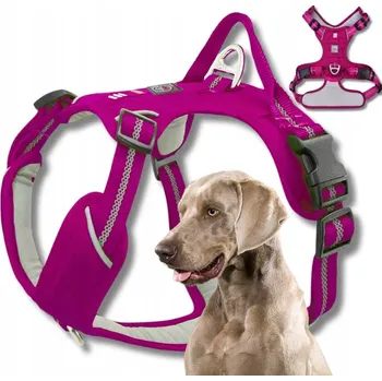 Postroj pro psa POSTROJE GUARD pro psa ADVENTURE silné nastavitelné pohodlné PREMIUM fialové L