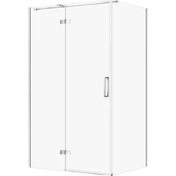 CERSANIT Hranatý sprchový kout JOTA 120x90 levý chrom, čiré sklo S160-026