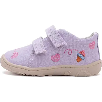 Dívčí tenisky D.D.step dětské plátěné barefoot tenisky C077-51663B fialové Velikost: 30