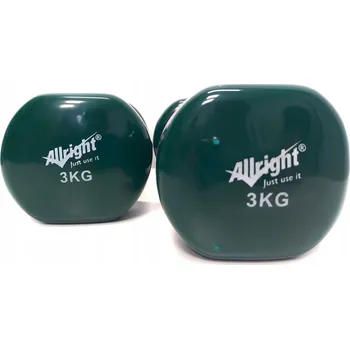 Činky potažené/pogumované, pevné Allright 2x 3 kg