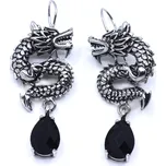 Stříbrné visací náušnice s motivem draka Arime