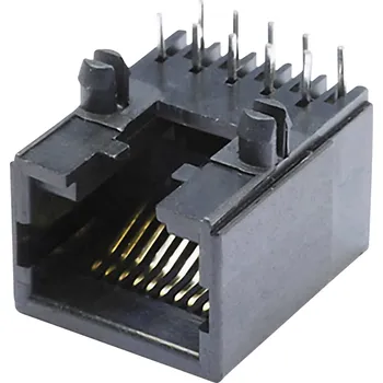 Elektrická zásuvka econ connect MEB10/10PL Modulární vestavná zásuvka MEB10/10PL zásuvka, vestavná horizontální Počet pólů 10P10C černá 1 ks