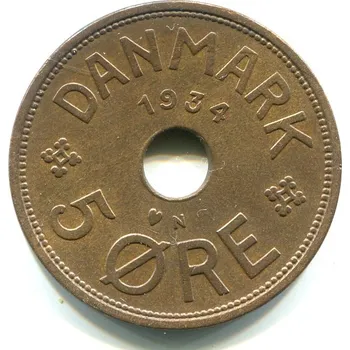 DÁNSKO. 5 öre 1934.