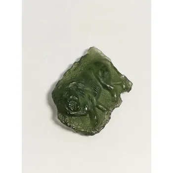 Drahý kámen Vltavín glyptika lev