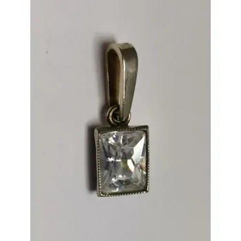 Přívěsek Zlatý přívěs z bílého zlata se zirkonem