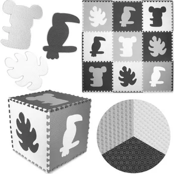 Kidwell Senso Smyslové Pěnové Puzzle Tropical, šedá 27 ks