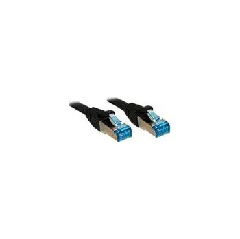 Datový kabel LINDY 47175 RJ45 síťové kabely, propojovací kabely CAT 6A S/FTP 0.30 m černá 1 ks