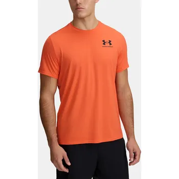 Pánské tričko Under Armour UA Heatgear Fitted SS - oranžové Velikost: M