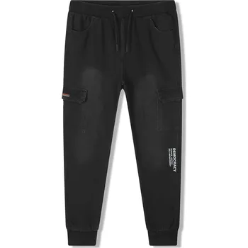 Chlapecké kalhoty Chlapecké riflové kalhoty / tepláky - KUGO CK0936, černá Barva: Černá, Velikost: 152