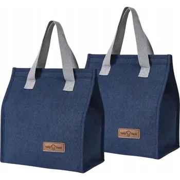 Termobox SADA 2x OBĚDOVÝ BOX TERMO TAŠKA NA JÍDLO MODRÁ S