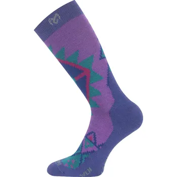 Dámské oblečení WLN ponožky z merino vlny - Fialová 400 / (38-41) M / Fialová