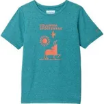 Columbia Tech Trail Short Sleeve Graphic Shirt River Blue Heather, Explore Outdoors 364 zelená L