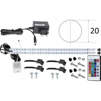 LED trubice RGB LED trubice do akvária s dálkovým ovládáním 2x150cm I+I fi20