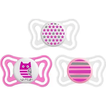 dudlíky Chicco PhysioForma Light Silikonový dudlík 2-6m 2ks. Růžový