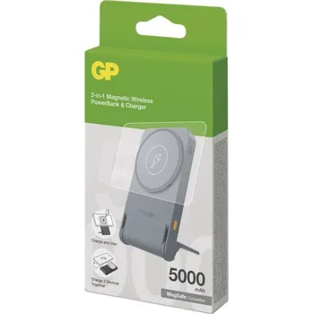 Powerbanka Powerbanka GP Q05B, 5 000 mAh, 20 W+Wireless, černá 1611630500