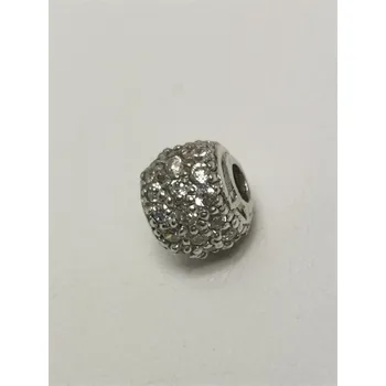 Přívěsek Stříbrný přívěs kulička se zirkony, rhodiovaná