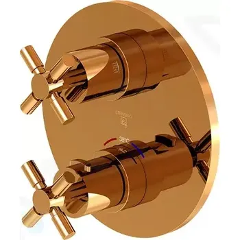 Vodovodní baterie Steinberg 250 Termostatická baterie pod omítku pro 2 spotřebiče, růžové zlato, 250 4133 3 RG