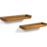 Sada 2 nástěnných polic z teakového dřeva Kave Home Shamel ID_1438891